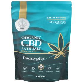 Relief Rx -Natural Bath Salt Cbd Eucalyptus- 1 Each-2.2 Lb Bag