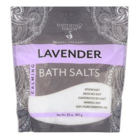 Soothing Touch Lavender Calming Scent Bath Salts  - 32 Oz