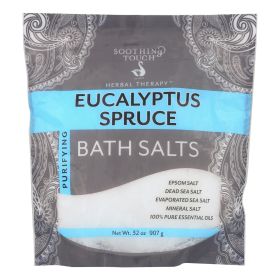 Eucalyptus Spruce Bath Salts by Soothing Touch - 32 OZ