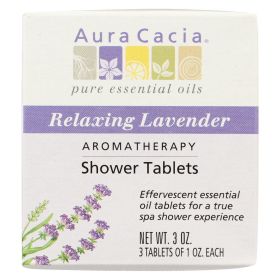 Aura Cacia Relaxing Lavender Aromatherapy Shower Tablets 3ct