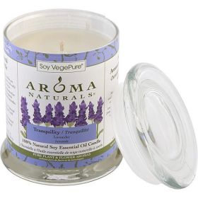 Tranquility Aromatherapy Medium Glass Soy Pillar Candle