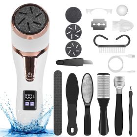 17Pcs Electric Foot Callus Remover - Vacuum Pedicure Machine