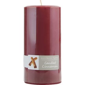 Northern Lights Candied Cinnamon Pillar Candle 3 X 6 Inch