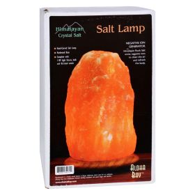 Aloha Bay 10 Inch Himalayan Salt Lamp with Wood Base