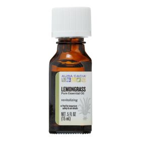 100% Pure Lemongrass Essential Oil by Aura Cacia - 0.5 FLOZ