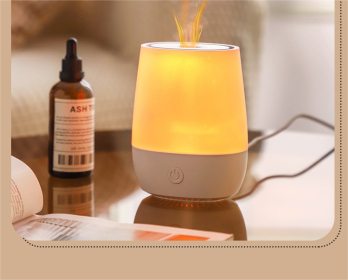 New Mini Simulation Flame Humidifier Aromatherapy Machine