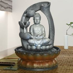 11" Buddha Fountain Feng Shui Indoor Tabletop Waterfall Kit