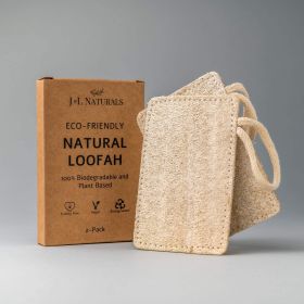 Eco-Friendly Natural Loofah Sponge Pad by J&L Naturals 2-Pack