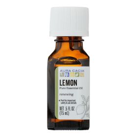 100% Pure Essential Oil - Lemon by Aura Cacia - 0.5 FL OZ