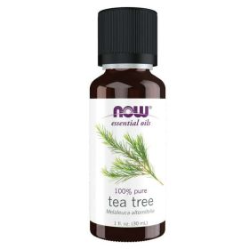 NOW 100% Pure Essential Tea Tree Oil Steam Distilled 1 Ounce