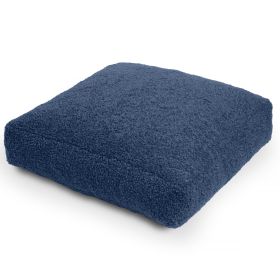 axx Brio Large Décor Floor Pillow Shearling Faux Lamb. Indigo