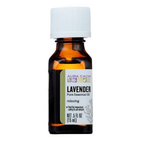 100% Pure Lavender Essential Oil by Aura Cacia - 0.5 Fl Oz