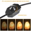 Crystal Rock Salt Lamp with Dimmer Switch & Wood Base