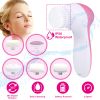 Waterproof Spin Facial Cleansing Brush with 5 Brush Heads