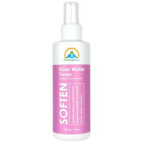 Rose Water Toner for Face and Hair by MOZ - 4 FL OZ/120ML