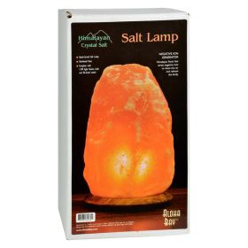 Aloha Bay Himalayan 12 Inch Salt Lamp with Wood Base