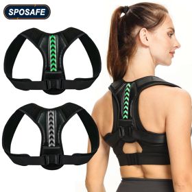 Adjustable Posture Corrector Shoulder Back Belt by Sopsafe (Color: Grey, size: 2XL-weight 120-135KG)