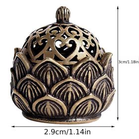 1 Pc Serving Tea Table Ornament / Mini Lotus Incense Burner (size: small)