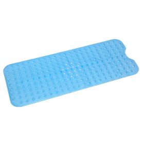 Non-Slip Bath Tub Shower Mat w/ Natural Foot Massage Feature (Color: Blue)