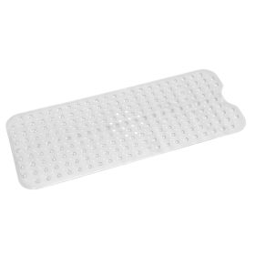 Non-Slip Bath Tub Shower Mat w/ Natural Foot Massage Feature (Color: Clear)