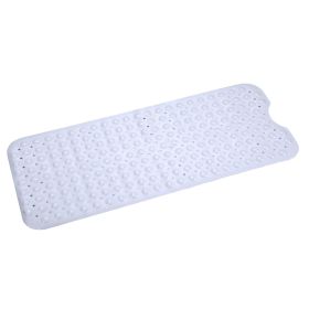 Non-Slip Bath Tub Shower Mat w/ Natural Foot Massage Feature (Color: White)