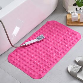 Bath Tub Shower Mat Non-Slip and Extra Large, Bathtub Pad (Color: Fuchsia, size: 46*77cm)