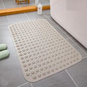 Bath Tub Shower Mat Non-Slip and Extra Large, Bathtub Pad (Color: Beige, size: 46*77cm)