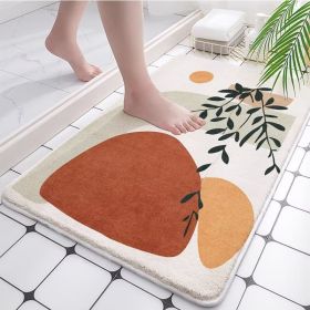 Absorbent Quick Drying Bathroom Bath Mat - Coral Fleece (Specification: 60x90cm, Color: coral fleece A)