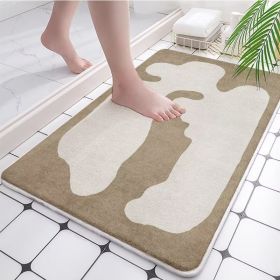 Absorbent Quick Drying Bathroom Bath Mat - Coral Fleece (Specification: 60x90cm, Color: coral fleece B)