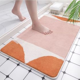 Absorbent Quick Drying Bathroom Bath Mat - Coral Fleece (Specification: 60x90cm, Color: coral fleece F)