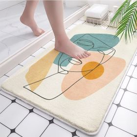 Absorbent Quick Drying Bathroom Bath Mat - Coral Fleece (Specification: 60x90cm, Color: coral fleece E)