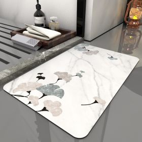 Super Absorbent Quick Drying Bath Rug -Non-Slip Bathroom Mat (Specification: 500MMx700MM, Color: Ginkgo)