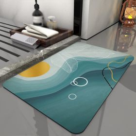 Super Absorbent Quick Drying Bath Rug -Non-Slip Bathroom Mat (Specification: 500MMx700MM, Color: Sunrise)