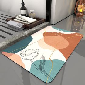 Super Absorbent Quick Drying Bath Rug -Non-Slip Bathroom Mat (Specification: 400MMx600MM, Color: Lotus)