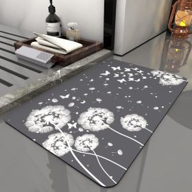 Super Absorbent Quick Drying Bath Rug -Non-Slip Bathroom Mat (Specification: 400MMx600MM, Color: Dandelion)