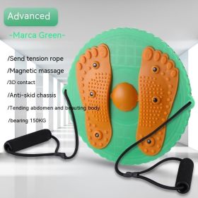 Plum Blossom Shaped Waist Twister Board / Feet Massager (Color: (Maca Green) Plum Blossom Twisted Waist Cord)