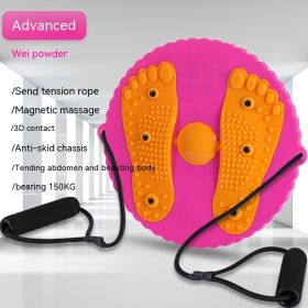 Plum Blossom Shaped Waist Twister Board / Feet Massager (Color: (Ma Qiangwei Powder) Plum Blossom Twisted Waist Belt Rope)