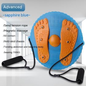 Plum Blossom Shaped Waist Twister Board / Feet Massager (Color: (Sapphire Blue) Torx Twist Cord)