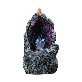 Creative Halloween Pumpkin Ornament Backflow Incense Burner (Type: Fantasy Crystal, Color: As pic show)