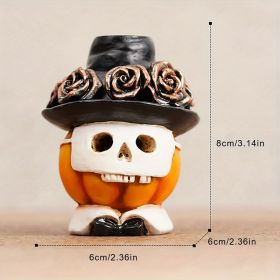 1 Pc Vintage Style Halloween Witch Doll Cone Incense Burner (Model: Pumpkin Head)