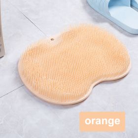 1Pc Massage Pad Shower / Bath Foot Massager Mat (Ships From: China, Color: Orange)