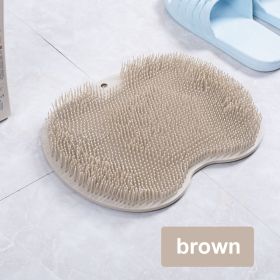 1Pc Massage Pad Shower / Bath Foot Massager Mat (Ships From: China, Color: Brown)