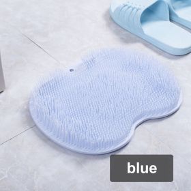 1Pc Massage Pad Shower / Bath Foot Massager Mat (Ships From: China, Color: Blue)