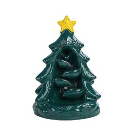 Backflow Incense Burner - Creative Crafts Ornament (Type: Christmas Tree, Color: As pic show)