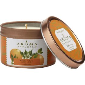 Clarity Aromatherapy Orange & Cedar Tin Candle  2.5 X 1.75 Inch (SKU: 293297)