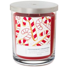 Perfect Present 3-Wick Indoor/Outdoor Decor Jar Candle 16 Oz (Type: Peppermint, Color: As pic show)