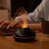 RGB Flame Aroma Diffuser 3D Fire Volcano Humidifier-130ML