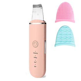 Beauty Ultrasonic Facial Cleansing Skin Scrubber Massage Tool (Color: Pink)