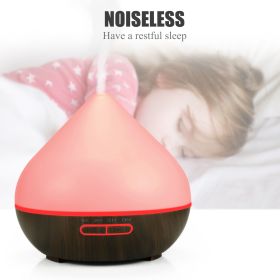 Essential Oil Aroma Diffuser Cool Mist Humidifier w/ 7 LED Lights (Color: Dark Wood Grain)