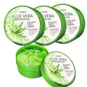 Lunes 100% Pure Aloe Vera Soothing & Moisture Gel - 300ML (Pack: 4packs)